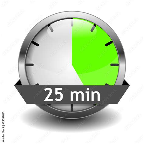 Timer 25min Stock Vector | Adobe Stock