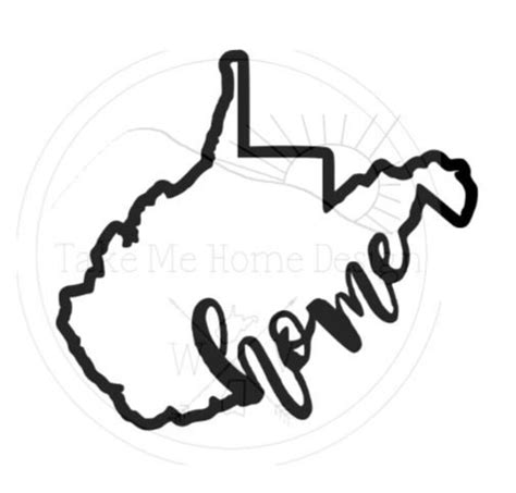 West Virginia Outline SVG DXF Cut File Home - Etsy