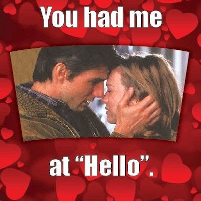 "You had me at hello" Jerry Maguire coffee sleeve idea. Romantic Movie Scenes, Romantic Movie ...