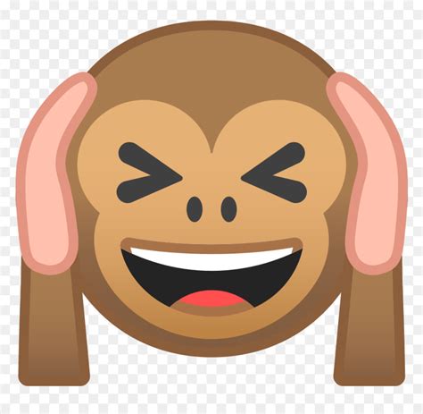 Hear No Evil Monkey Icon - Monkey Covering Ears Emoji, HD Png Download ...