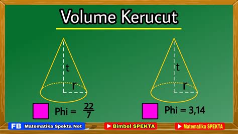 Cara Menghitung Volume Kerucut - YouTube