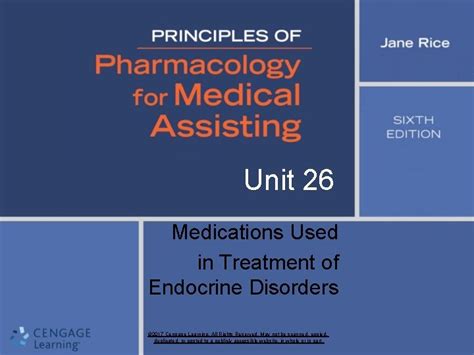 Unit 26 Medications Used in Treatment of Endocrine