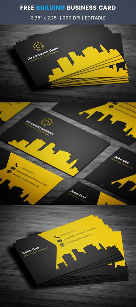 Free Construction Business Card Template Word Visiting Within Construction Business Card ...