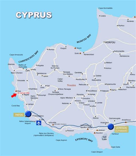 Coral bay Cyprus map - Map of coral bay Cyprus (Southern Europe - Europe)