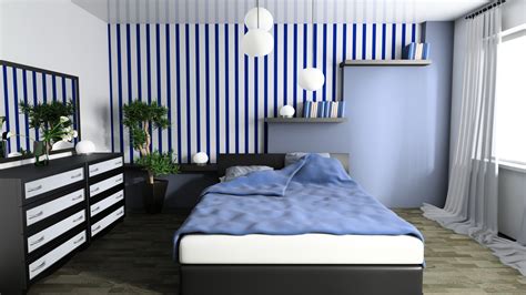Bedroom Interior Design Blue Wallpapers - 1920x1080 - 450605