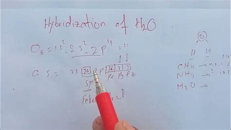 Hybridization of H2O Class 11 chemistry | sp3 hybridization of water ...