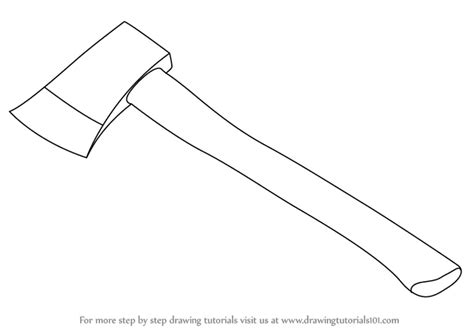 How to Draw an Axe (Tools) Step by Step | DrawingTutorials101.com