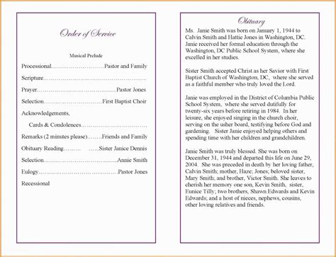 Printable Celebration Of Life Program