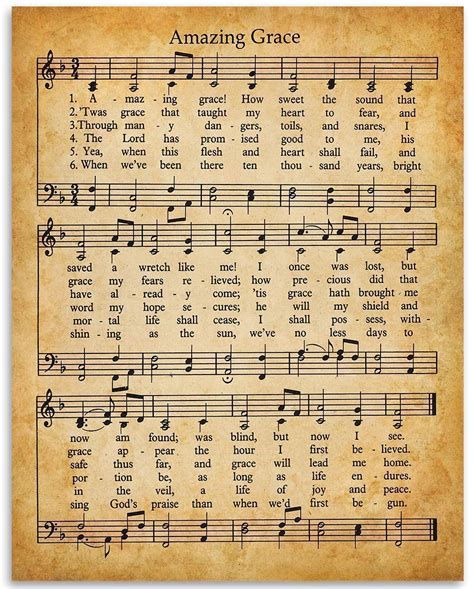 Printable Amazing Grace Lyrics