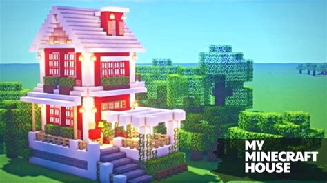 Minecraft: Instructions for building a simple red house | Minecraft ...