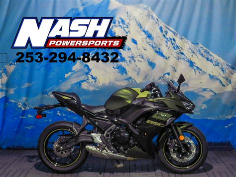 2024 Kawasaki Ninja® 650 Metallic Covert Green/Metallic Spark Black for sale in Auburn, WA