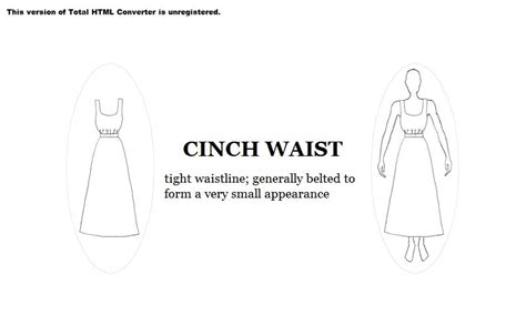 CINCH WAIST | Fashion dictionary, Cinched waist, Waist
