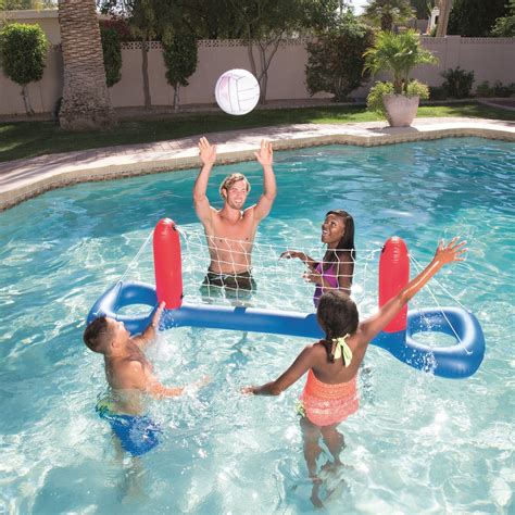 Inflatable Pool Volleyball Set H2OGO Pools & Water Toys Basketball ...