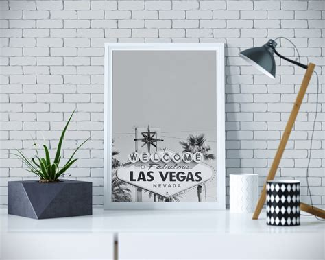 Black and White Las Vegas Sign Digital Print Welcome to - Etsy