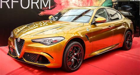 Alfa Romeo Creates A Gold Giulia Quadrifoglio For The Mille Miglia ...