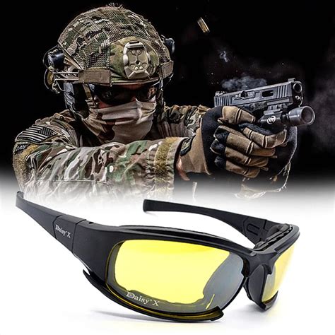 2018 New 4 Lens Kit Army Goggles Military Sunglasses Men's Outdoor Sports War Game Tactical ...