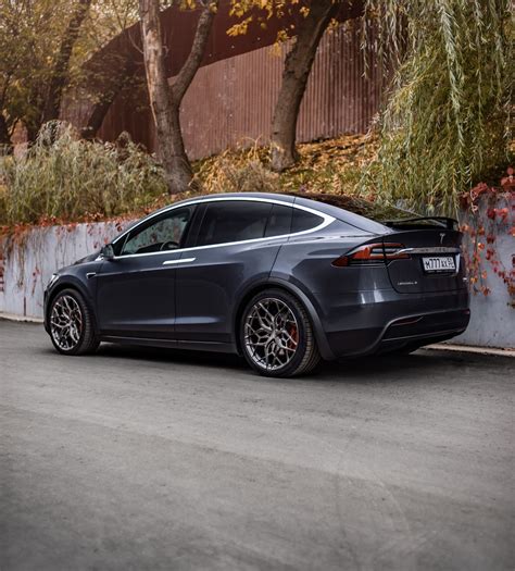 Tesla Model X forged wheels in Brushed Shiny Night - Power Wheels