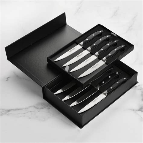 Henckels Forged Steak Knife Set - 8 Piece Black – Cutlery and More