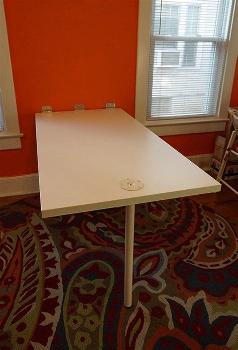 Folding Whiteboard Work Table - IKEA Hackers | Wall table, Folding walls, Fold down table