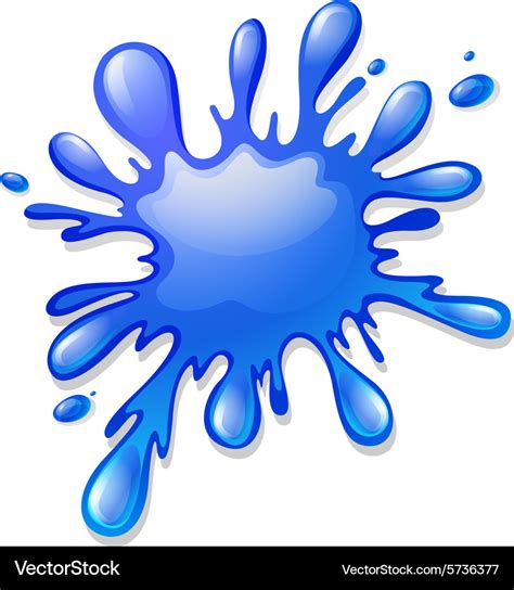 Blue color splash on white Royalty Free Vector Image