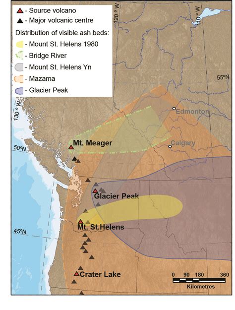 Mount St Helens Eruption Map