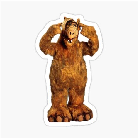 "ALF Alien Life Form" Sticker for Sale by GreasyGerbil | Redbubble