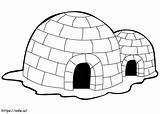 Igloo Houses coloring Page sketch template