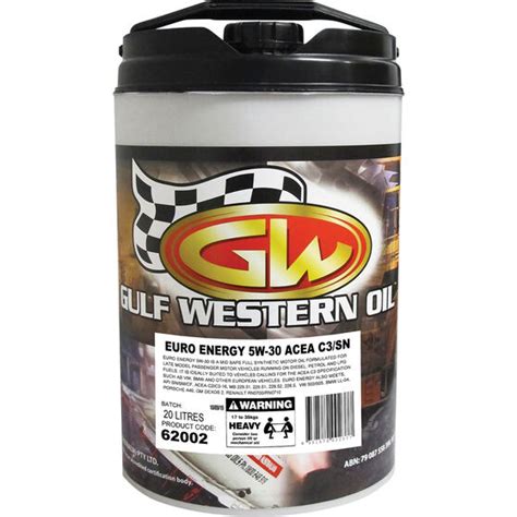 Gulf Western Euro Energy Engine Oil 5W-30 20 Litre - Premium Car Care