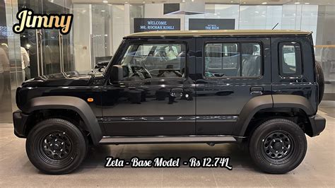 New Maruti Suzuki Jimny 2024 🖤 Base Model - Zeta | Rs 10.74L - Black Colour Walkaround Review! 👌 ...