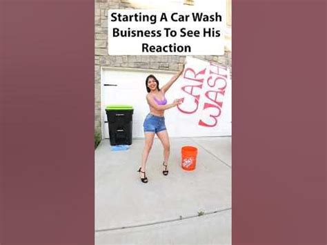 CAR WASH PRANK ON HUSBAND 🤣👙 #prank #jokes #lol #funnyvideos #reaction ...