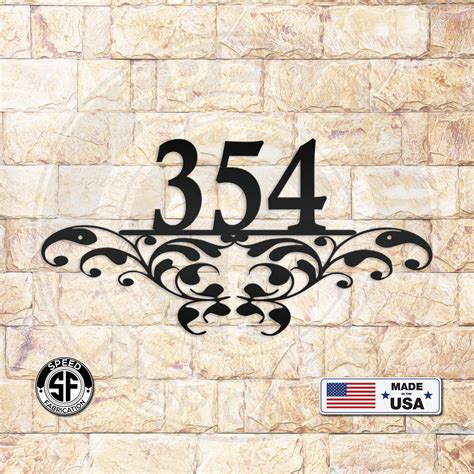 Personalized Decorative House Number Metal Sign - Etsy