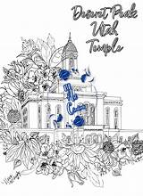 PRINTABLE Deseret Peak Utah LDS Temple Coloring Page DIGITAL Copy  Etsy sketch template