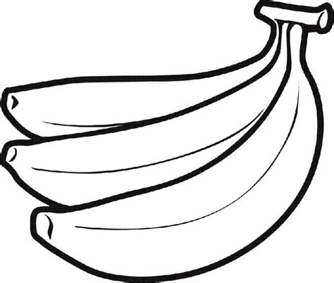 Banana clipart black and white free clipart images - Cliparting.com | Halaman mewarnai, Buah, Warna