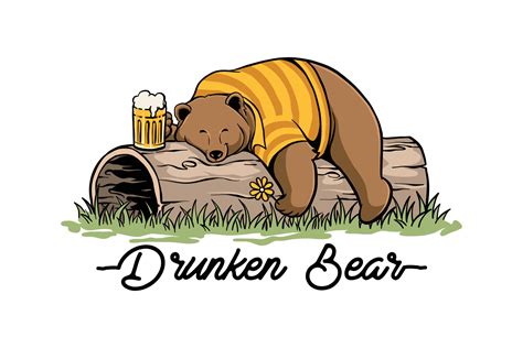 vector illustration of a bear drinking beer. Awesome mascot for logo or t-shirt. 28701952 Vector ...