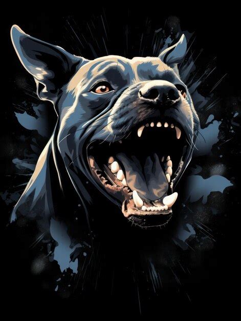 Premium AI Image | An angry dog face Print for Tshirts