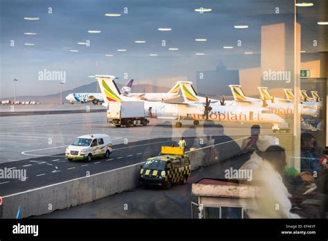 Passengers waiting at Addis Ababa Bole International Airport Stock ...