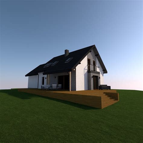 3D Gable Roof Single Family House - TurboSquid 1887903