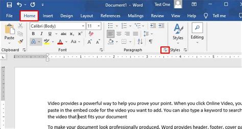 How to Insert a Tab Stop in Word