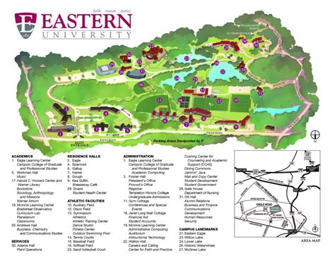 Eastern University Campus Map – Map Vector