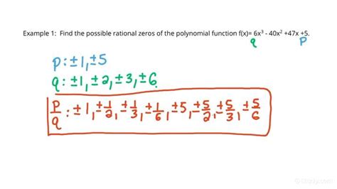 How to Find All Possible Rational Zeros Using the Rational Zeros ...