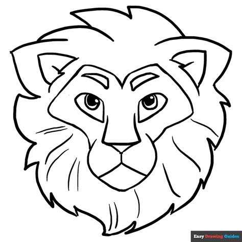 Lion Head Coloring Pages Printable