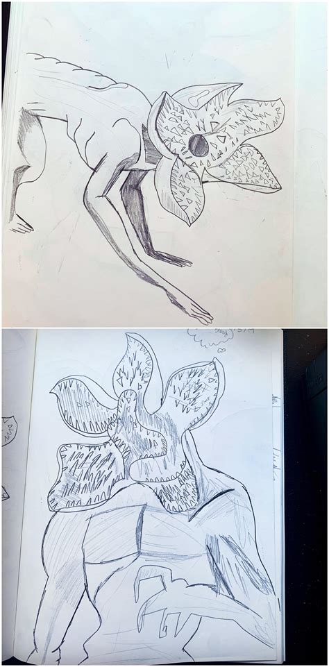 I did a Demodog and Demogorgon drawing. Hope you enjoy :) : r ...