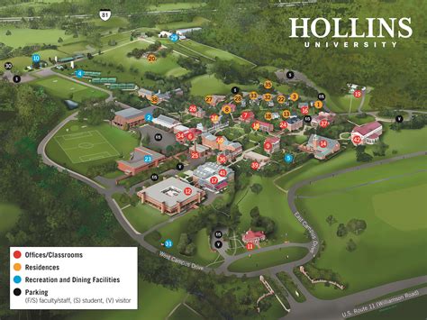 Campus Map - Hollins University