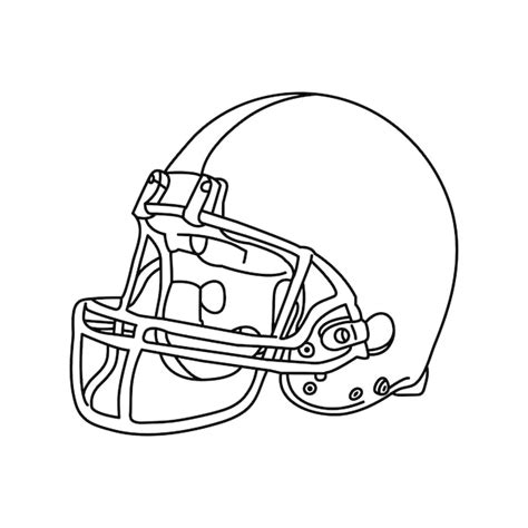 Premium Vector | Rugby Helmet Coloring Element