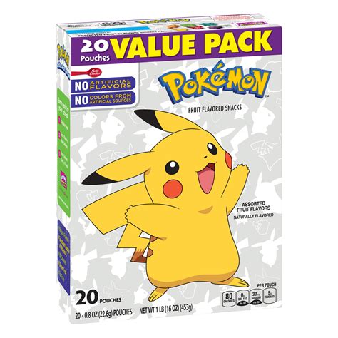 Nintendo Pokemon Fruit Snacks, 20 ct, 0.8 oz - Walmart.com