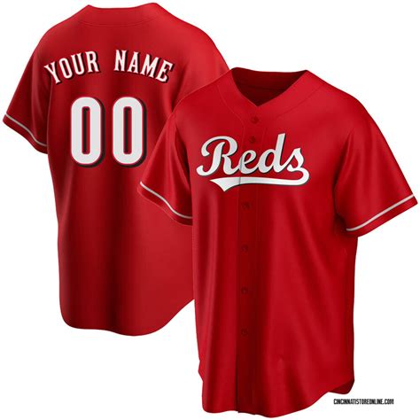 Custom Youth Cincinnati Reds Alternate Jersey - Red Replica