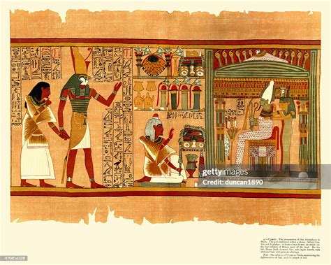 Ancient Egyptian Papyrus Of Ani Book Of The Dead High-Res Vector ...