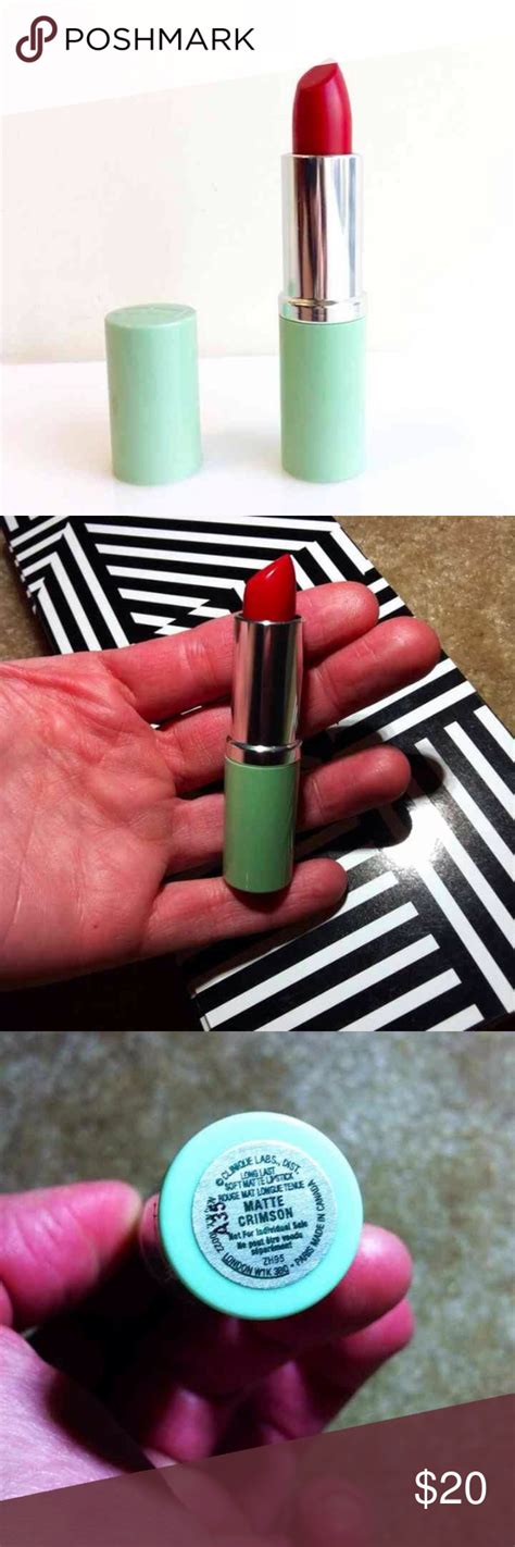 Clinique Matte Crimson Red Lipstick NEW! | Crimson red lipstick, Red ...