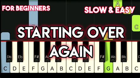 NATALIE COLE - STARTING OVER AGAIN | SLOW & EASY PIANO TUTORIAL Acordes ...