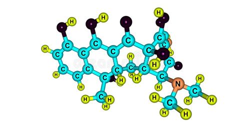 Tetracycline Molecular Structure Isolated on White Stock Illustration - Illustration of ...